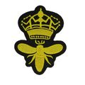 Iron On Patch Bee Queen Crown Badge Sew Embroid...
