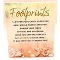 Footprints Prayer Plaque Wall & Standing with G...