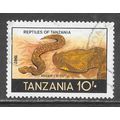 TANZANIA 1987 REPTILE SNAKES ADDER 10/- USED KI...