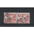 Burma.SG128 4a Elephant hauling log (Red) Pair....