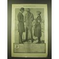 1918 Hart Schaffner & Marx Fashion Ad - Two way...