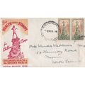 New Zealand 1945 Health Stamp 1/2d pair FDC Chr...