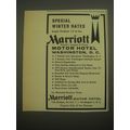 1958 Marriott Motor hotel Washington, D.C. Ad - Special winter rates