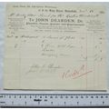 1886 invoice John Dearden, Dukinfield - panes o...