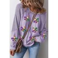 Orchid Petal Mardi Gras Patched Pattern Waffle ...