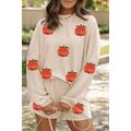 Parchment Twisted Rib Sequin Pumpkin Patched Lo...