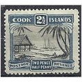 Cook Islands 1933 SG109 2 1/2d Black & Deep Blu...