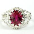 Created Ruby, 925 Sterling Silver Ring, SR070