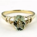 Green Amethyst (Prasiolite), 10KY Gold Ring, R300