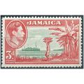 Jamaica 1952 SG126c 3d Green & Scarlet Mounted ...