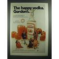 1971 Gordon's Vodka Ad - The Happy Vodka. Gordon's