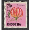 RHODSIA 1974 7 1/2c FLAME LILY SG 495 FINE USED#2