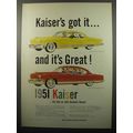 1951 Kaiser DeLuxe Club Coupe and DeLuxe 4-Door Sedan Advertisement