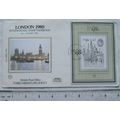 1980 first day cover silk Houses of Parliament,...