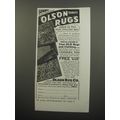 1933 Olson Rugs Ad - Finer than ever Olson Thri...