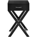 X-Shape 1 Drawer Nightstand End Side Table Stor...