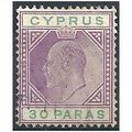 Cyprus 1904 SG63 30 Paras Purple & Green Fine Used