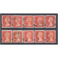 BULK STOCK.(1st) Bright Orange-Red x 10.Type Un...
