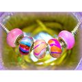 5 pcs Beads Charm Fit Euro Bracelet Bangle Craf...