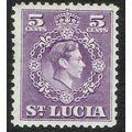 St. Lucia 1949 Definitive Issue 5c Violet SG150 MM