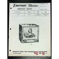 EMERSON 1950 TV model 709A television Service N...