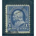 Used 264 1c Benjamin Franklin Just Clears M02755