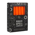 Candles - Set of 12 Orange 'Confidence' Spell C...