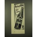 1942 Hires Root Beer Ad - Refreshing Because of Real Root Juices