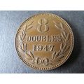 1947 GUERESEY 8 BOUBLES H MINT MARK HEATON MINT...