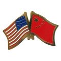 United States and China Flag Hat Tac or Lapel Pin