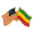 United States and Ethiopia Flag Hat Tac or Lape...