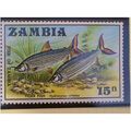 Zambia QEII 1971 Fish 15n Tigerfish Unmounted M...