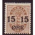 1904 Denmark Sc# 56 Mint og - Surcharge 15 ore ...