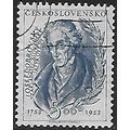 Mi 787: 5 Kč steel blue Czech and Slovak Writer...