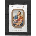 Gibraltar.SG336 4p "Madonna of the Meadow" (Bel...
