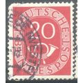 Germany 1951 - SG1052 - 20pf red - Posthorn & N...