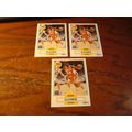 1990 Fleer, 3-Cards, AKEEM OLAJUWON HOF, Rockets