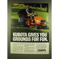 1990 Kubota T1400H Lawn Tractor Ad - Kubota giv...