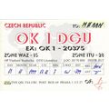 Czech Amateur Radio QSL Card OK1DGU Prague 1999...