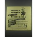 1946 Cudahy's Deviled Ham Advertisement - Cudahy's Puritan genuine deviled ham