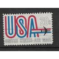 USA 1968 USA AND JET AIRCRAFT 20c RED BLUE & BL...