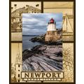 Newport Rhode Island Laser Engraved Wood Pictur...