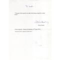Denis Healey Labour MP Politician Hand Signed Q...