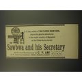 1959 Farrar, Straus & Cudahy Book Ad - The Sawbwa and his Secretary by C.Y. Lee