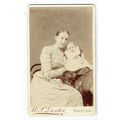 Victorian cdv photo woman holding baby King's L...
