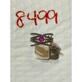 NWT Ring Bomb Party Sz9 RBP Square Bright Purpl...