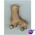 Resin Brown Rollerskate Pin