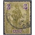 Malta 1922 SG133 6d Olive-Green & Reddish-Viole...