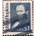 USA, PEOPLE, Johns Hopkins, blue 1989, $1, #3