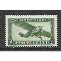 INDO - CHINA 1933 AIR 2c GREEN FARMAN F 190 MAI...